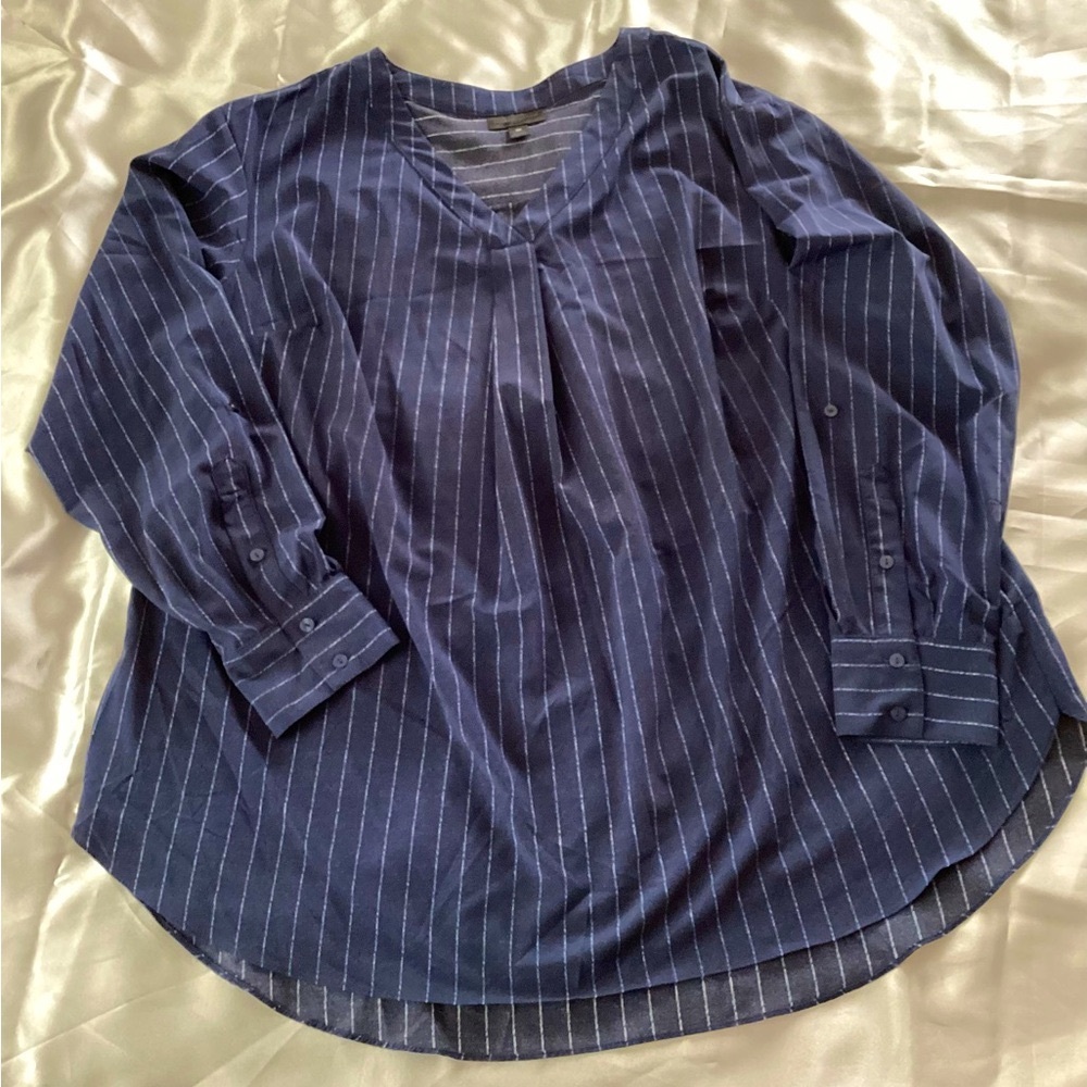 Breezy Navy Tunic ~ Sz 1X